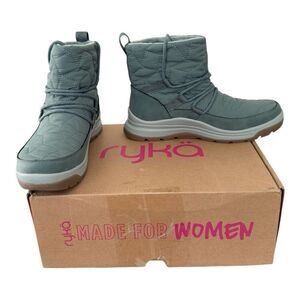 Ryka Winter Snow Boots Water Repellent Highlight Forest Green Women’s Size 7.5